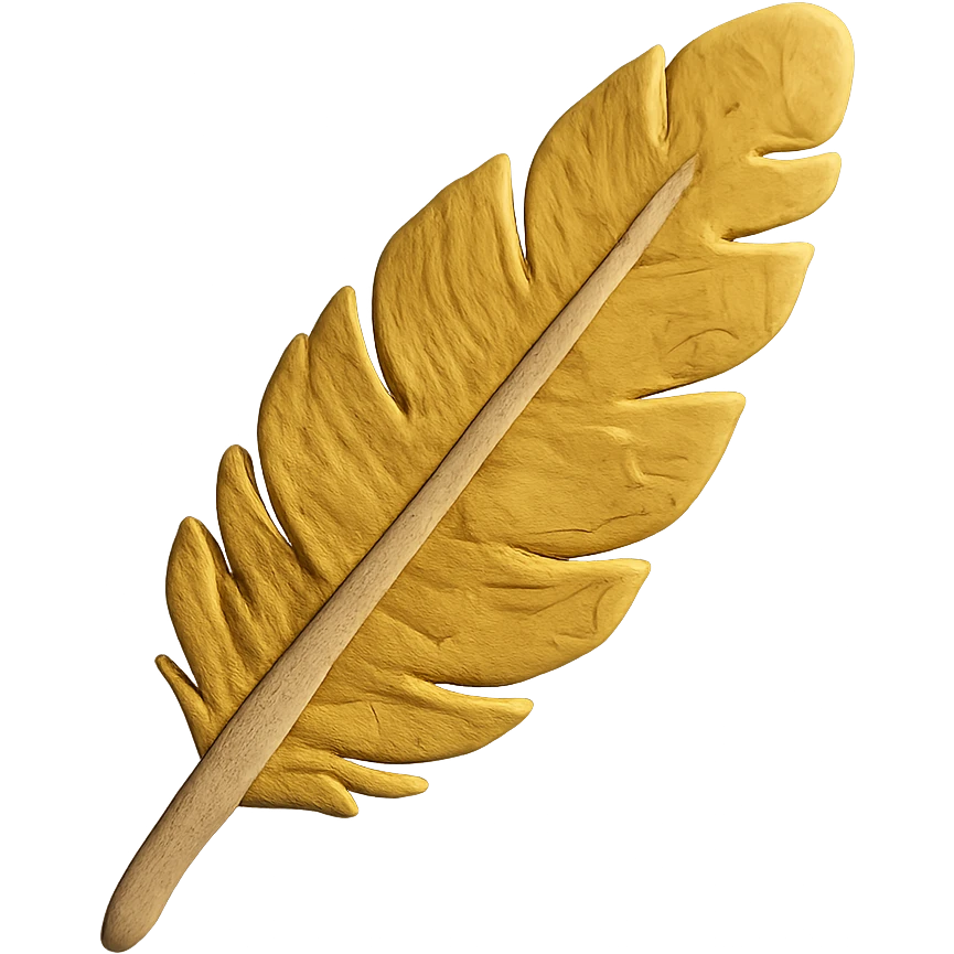 fluffy golden feather emoji