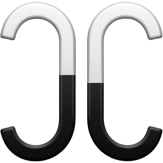 una "J" stilizzata in bianco e nero, formata da due strisce verticali che richiamano lo scudetto , emoji