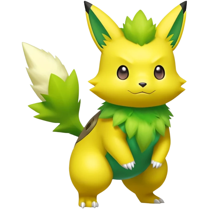  Electrike with green and yellow fur, electric type Pokémon (full body) emoji