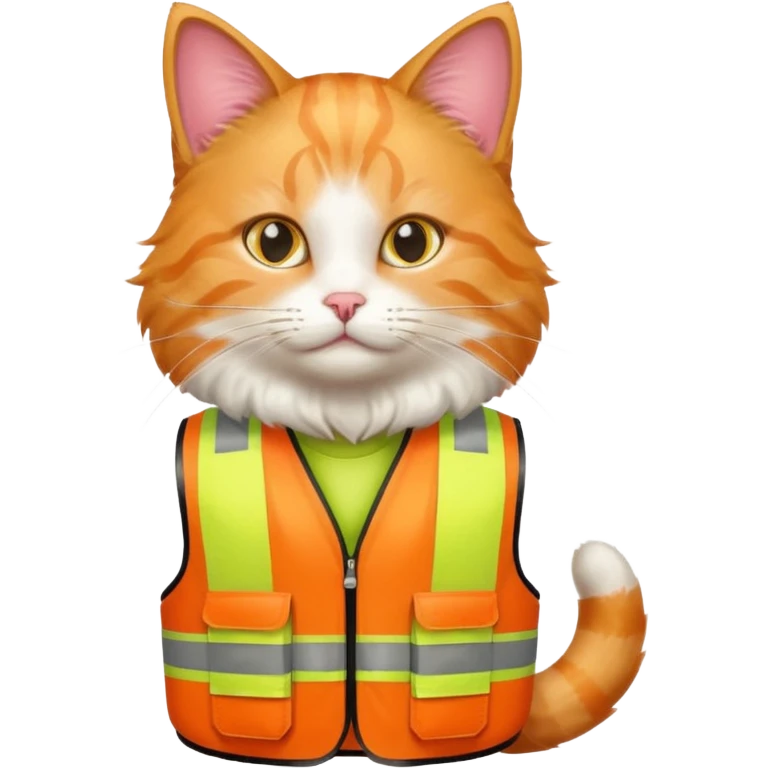 cat in hi-vis vest emoji