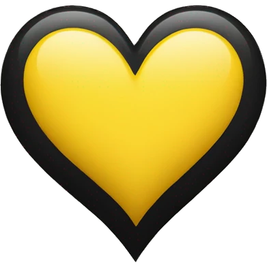 Half yellow and half black heart  emoji