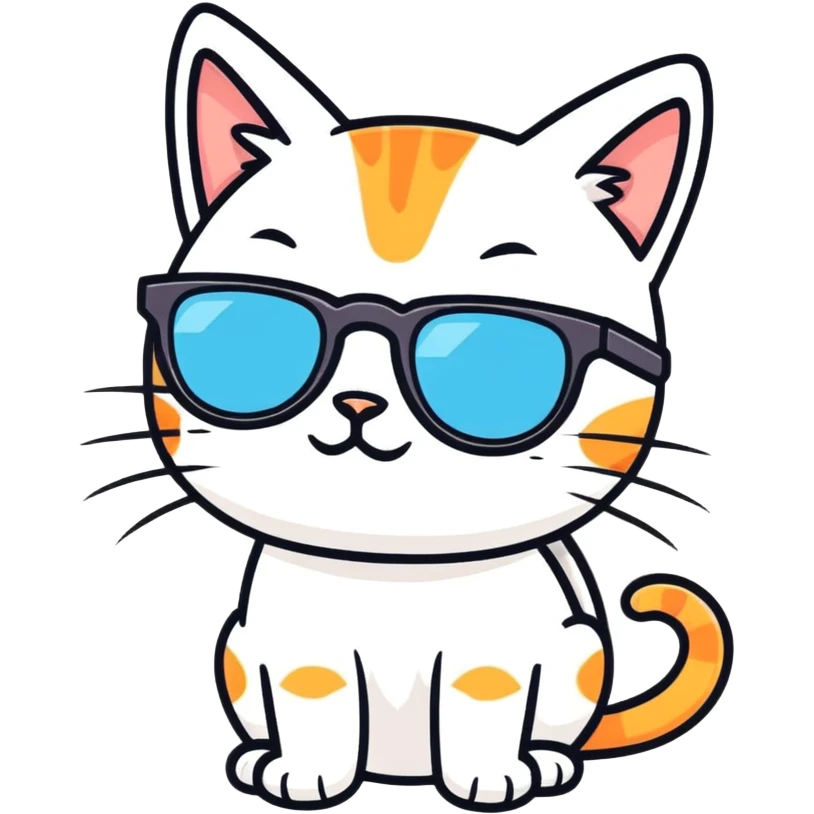 Cat with sunglasses emoji