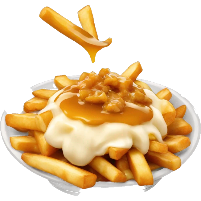Poutine qui mange une poutine emoji