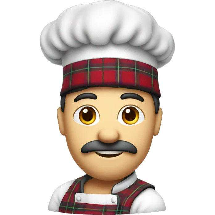 scotsman with a tartan chef's hat emoji