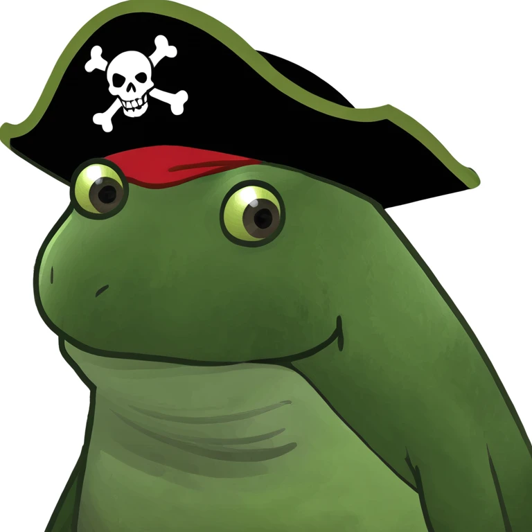 bufo in a pirate ship emoji