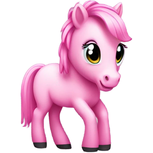 Pink pony in a club emoji
