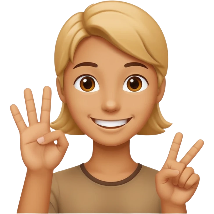 cute cartoon say ok emoji