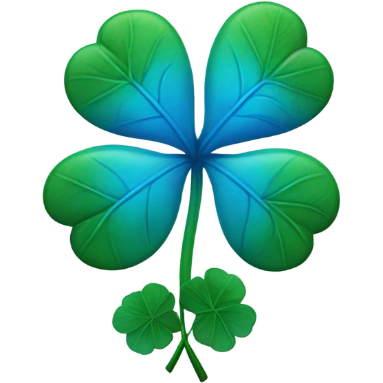 Four leaf blue clover emoji