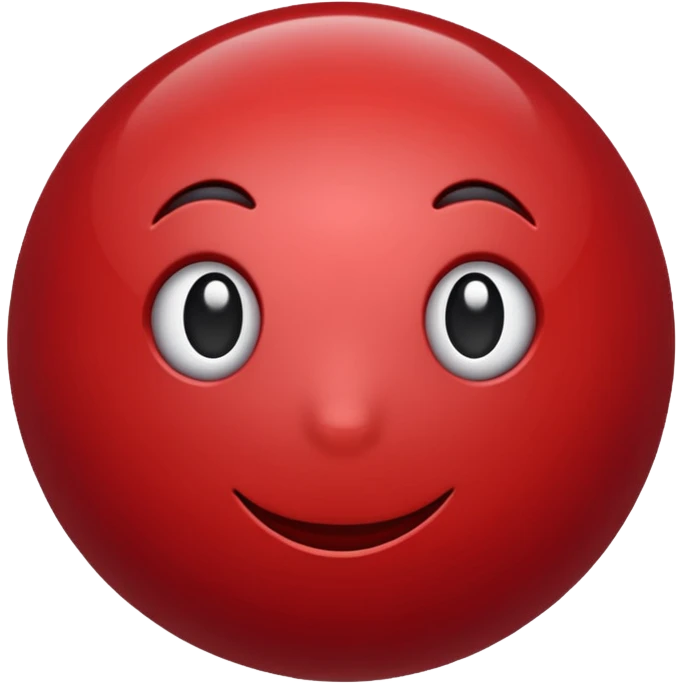 Dark Red point without face emoji