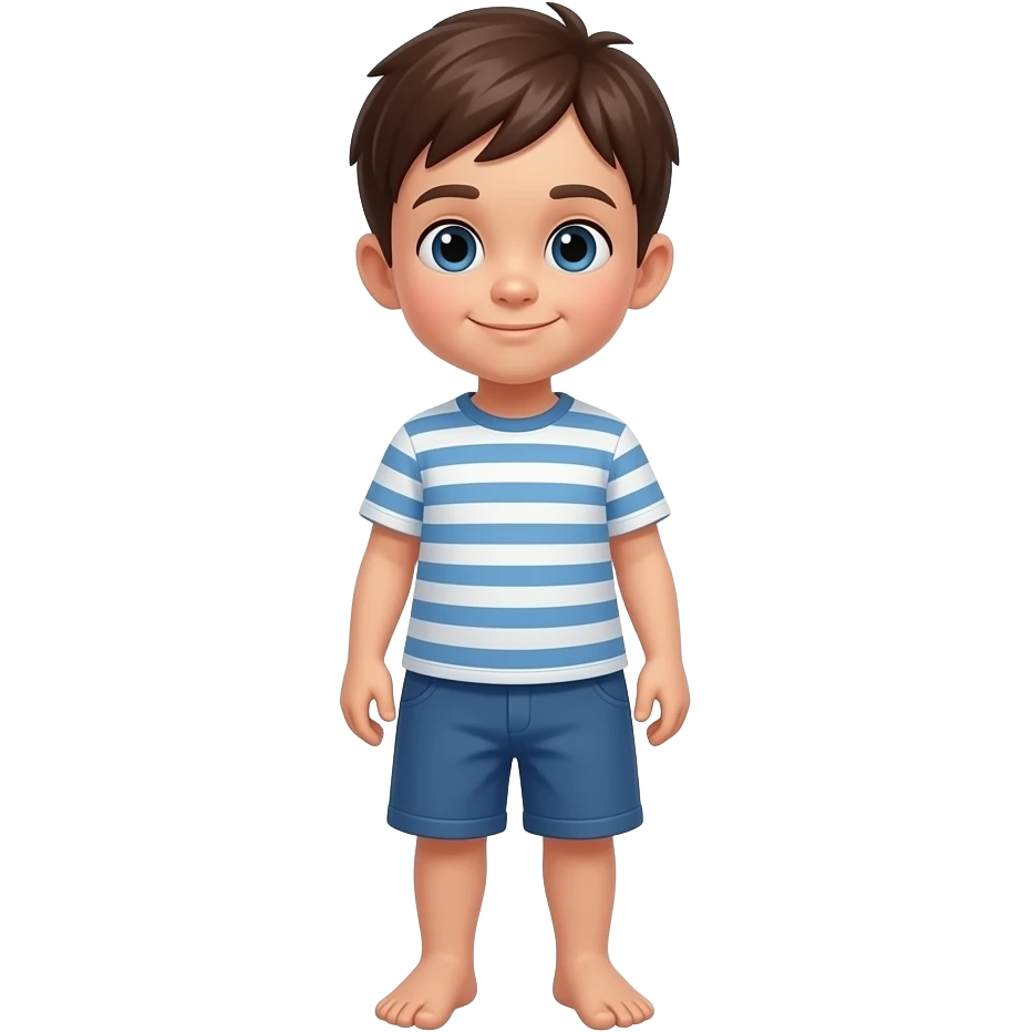 Niño descalzo emoji