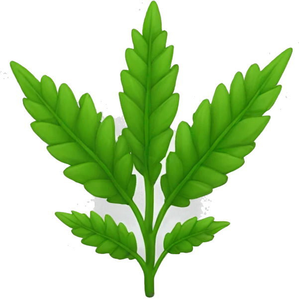 Green plant bits weed emoji
