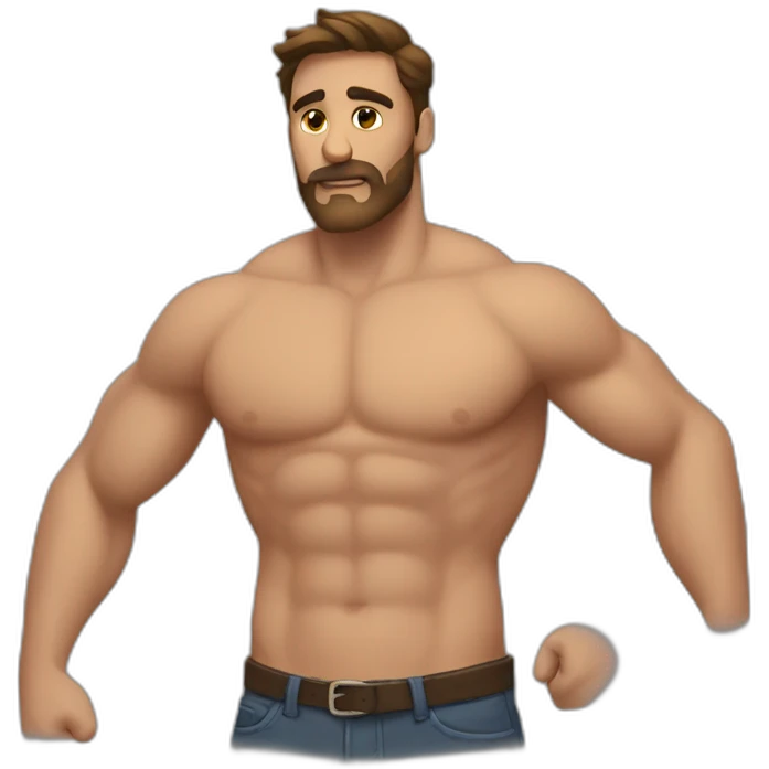 hombre musculoso side chest emoji