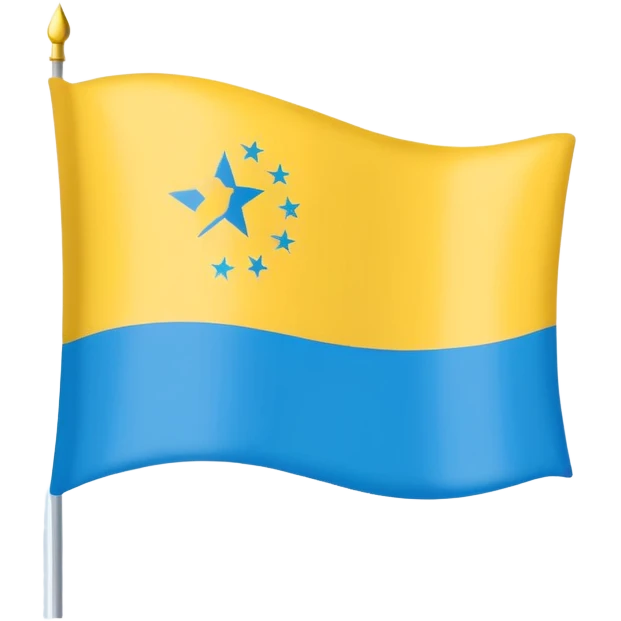 Crimean Tatar flag with emphasis on tamga, emoji style emoji