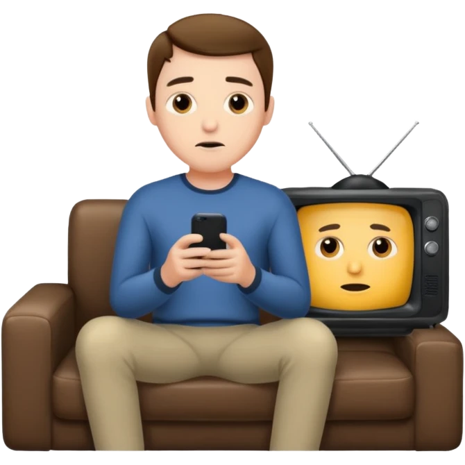 Televizyon izleyen adam emoji