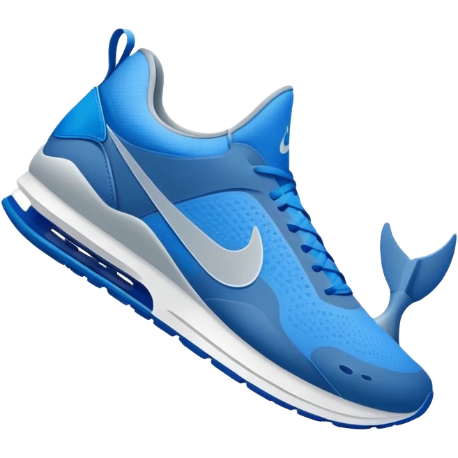 Tiburón con zapatillas azules Nike emoji