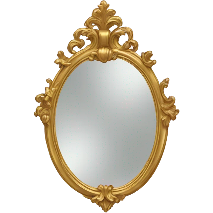 vintage rococo gold mirror emoji