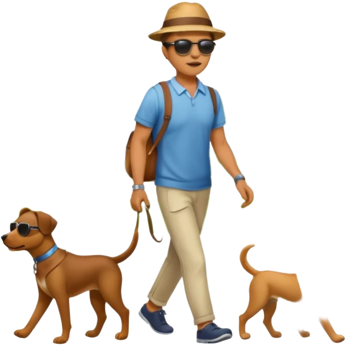 man walking with dog emoji