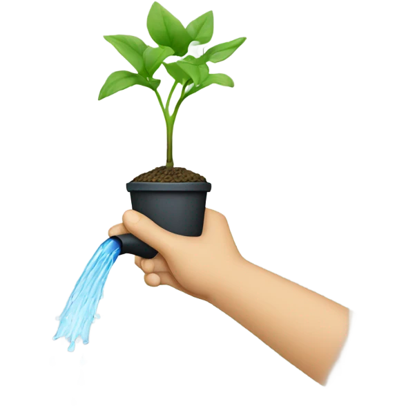hand watering small plant emoji