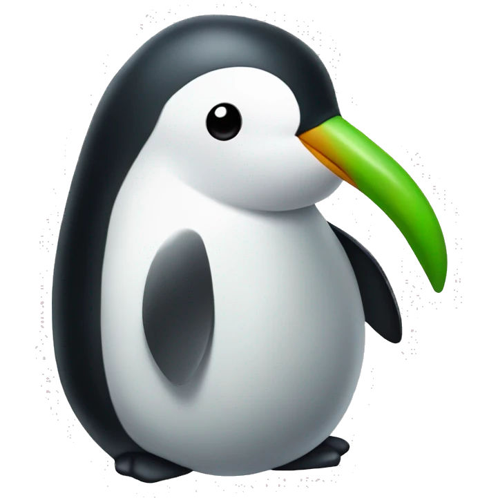 Pingüino verde  emoji