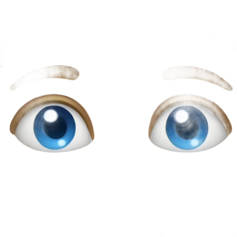 pair of blue eyes looking around emoji