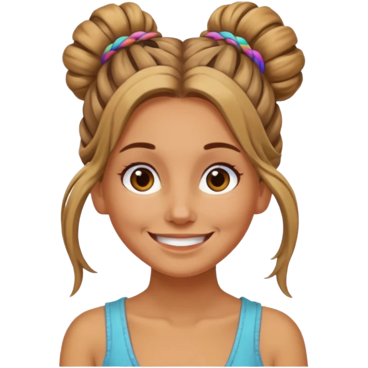 Messy bun hippy emoji