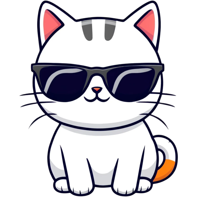 Cat with sunglasses emoji