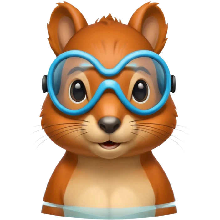 squirrel with swimming goggles emoji
