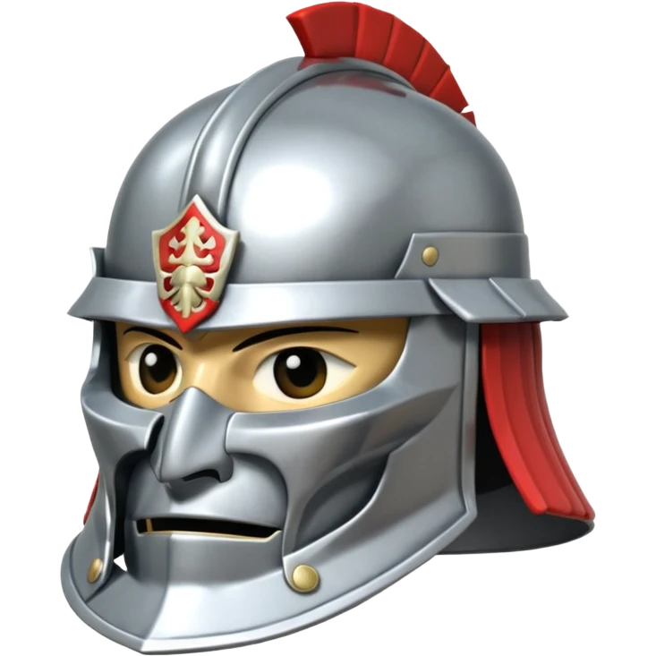 silver samurai helmet emoji