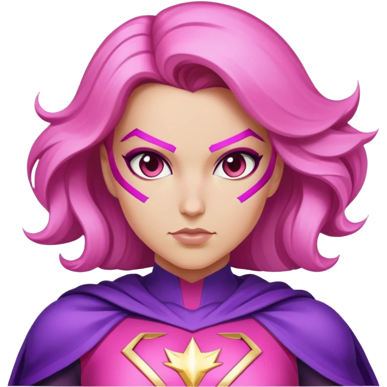 pink violet woman superhero power emoji