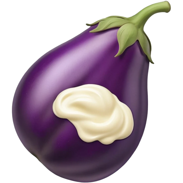 Eggplant with cream emoji