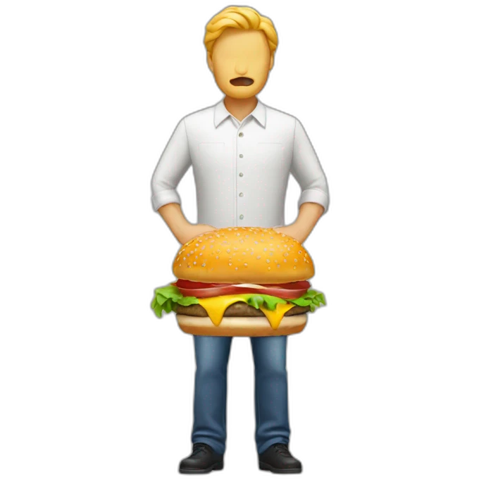 Headless Burger man emoji