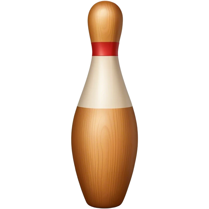 a wooden bowling pin emoji