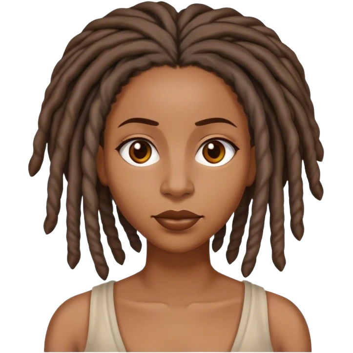 Black woman with locs don't care emoji