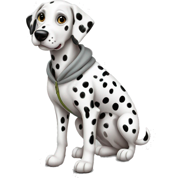Dalmatian a hoodie emoji
