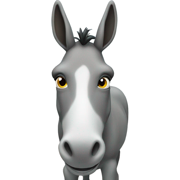 A donkey on skies emoji