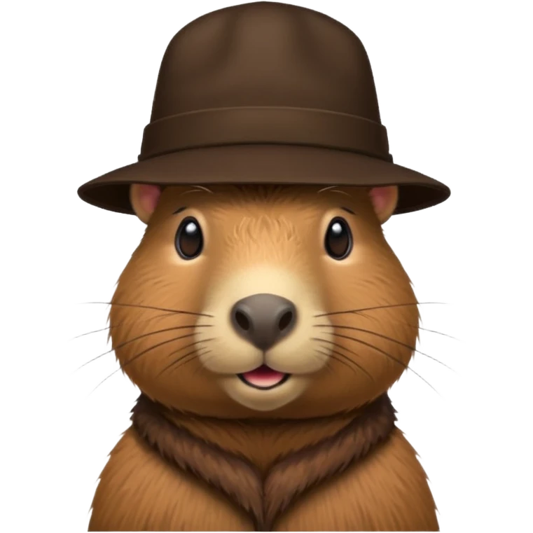 Realistisk Capybara med hat emoji