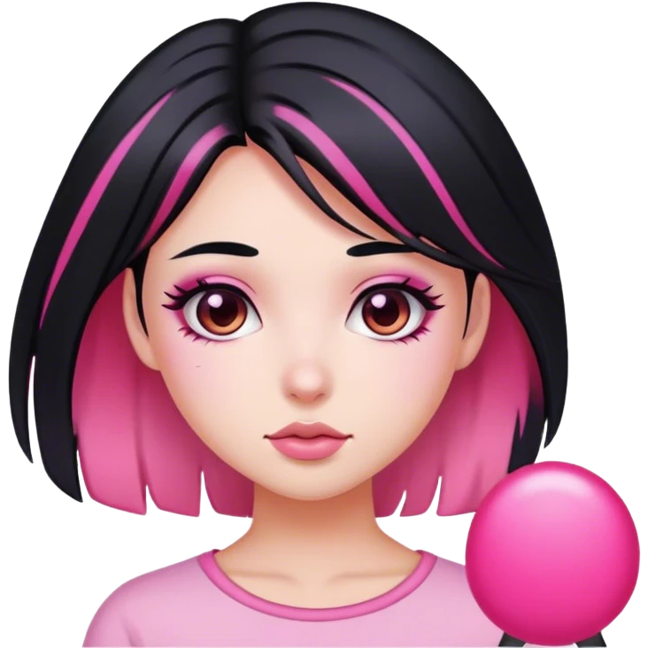 pelo rosada negro  emoji