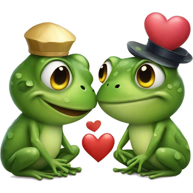 frogs in love emoji