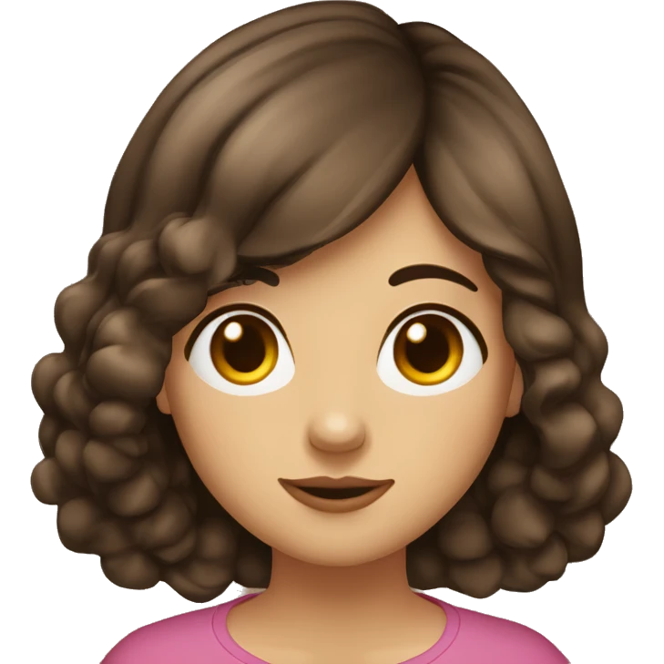 fille brune cheveux au carré bouche naturel emoji