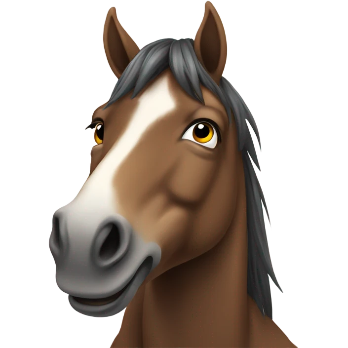 Horse smirking emoji