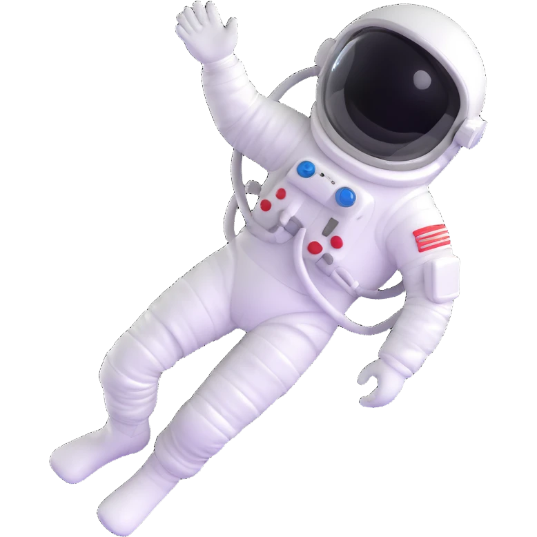 cosmonaut floating in space emoji