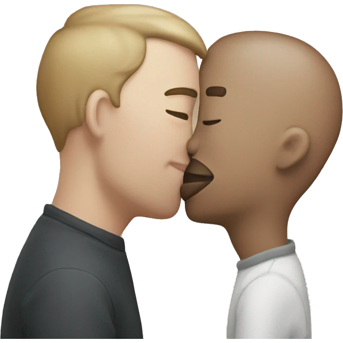 A person kissing another person  emoji