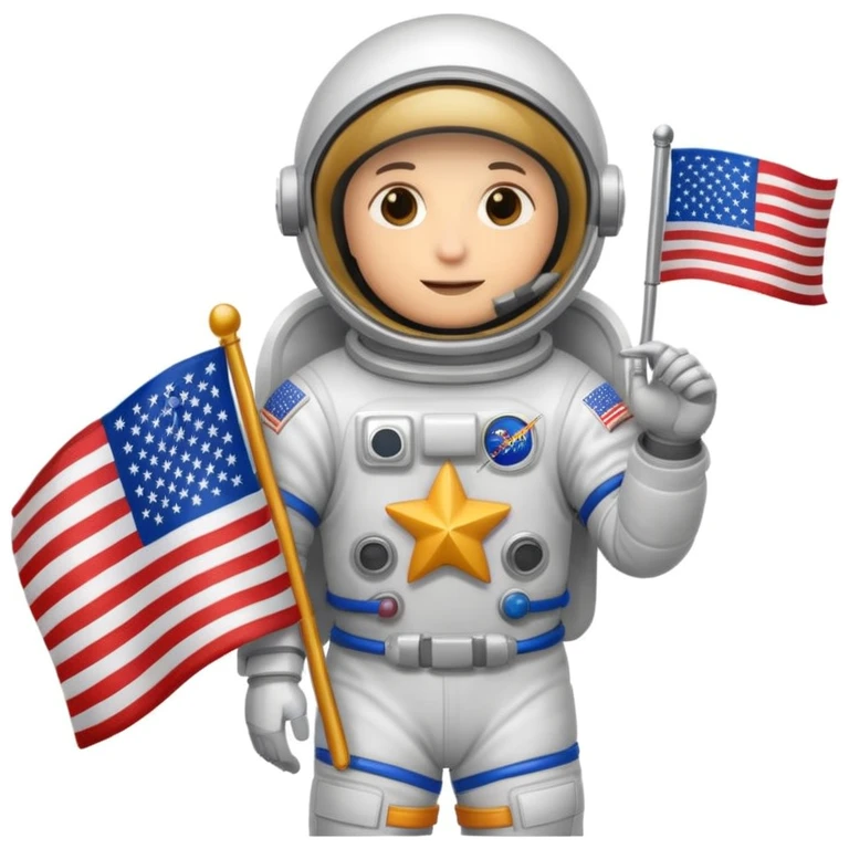 astronaut us flag emoji