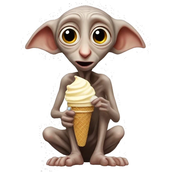dobby eating ice cream emoji