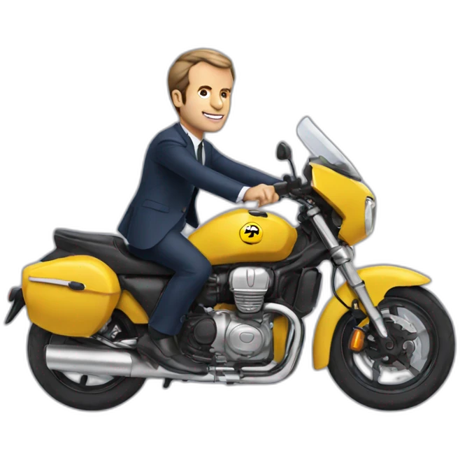 Macron with a lot of rides emoji
