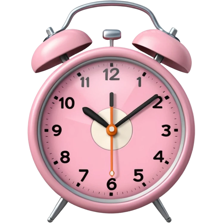 Please make me an alarm clock that will show six o'clock in the morning and make it in the style of ios 18.1 and aesthetic and the color is light pink, not analog but digital emoji