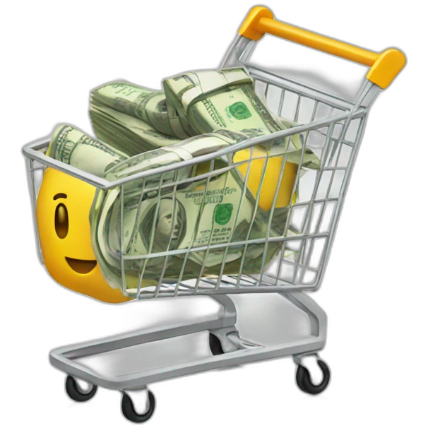 Money in a cart emoji