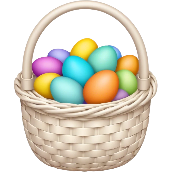 white Easter basket  emoji