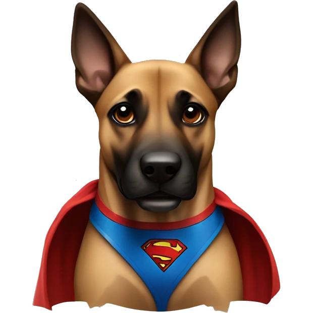 logo superman dog malinois  emoji