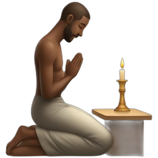Man pray emoji